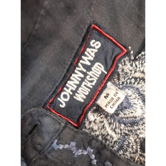 Johnny Was Boho Floral Embroidered Asymmetrical Size Medium Casual Midi Dress - Picture 10 of 13